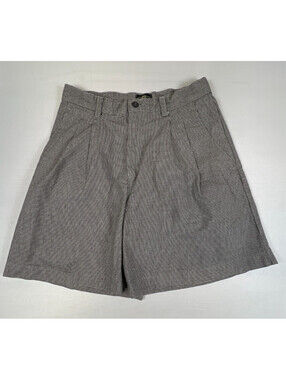 Vintage Lee Casuals High Waisted Pleated Shorts Womens 8 Pet Houndstooth Cotton